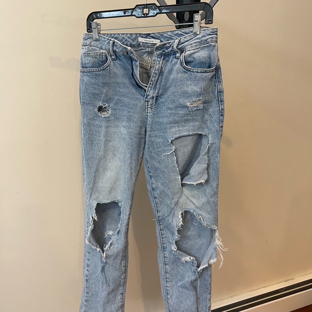 PacSun Light Blue Distressed Boyfriend Jeans
